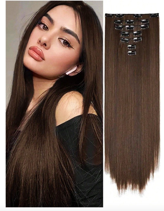Brown hair extensions