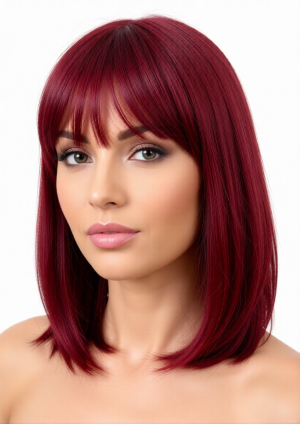 Red bob wig Leah